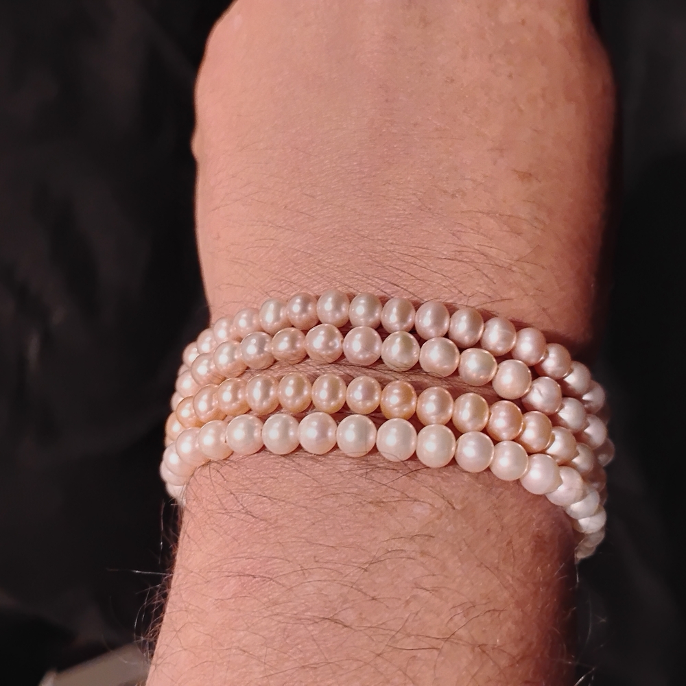 Set Of 4 Real Pearl Bracelets